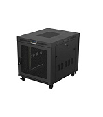 19" VOLNĚ STOJÍCÍ RACKOVÁ SKŘÍŇ 15U/800X1000 (FLAT PACK) ČERNÁ S PROSKLENÝMI DVEŘMI LCD LANBERG V2