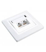 Zásuvka Solarix CAT6 UTP 2 x RJ45 pod omítku bílá