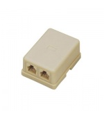 Zásuvka UTP CAT3 2xRJ11 na omítku sl.kost