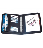 Spisovka WEDO černá kůže A5 zip