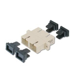 Digitus SC / SC Duplex Coupler, color grey Zirconia Ceramic Sleeve, Plastic housing, Multimode,inc.fixing material