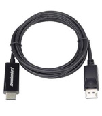PremiumCord DisplayPort 1.2 na HDMI 2.0 kabel pro rozlišení 4Kx2K@60Hz, 3m