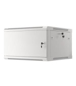 LANBERG Nástěnná jednodílná skříň 19", 6U/600x600 FOR SELF-ASSEMBLY plechové dveře šedá (RAL7035) (v rozloženém stavu)