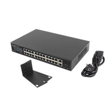 LANBERG SWITCH  24X 1GB POE+/2X GB 2X SFP RACK 19" GIGABITOVÝ ETHERNET 250W