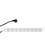 Napájecí panel PDU 19", 9x ČSN, 1U, kabel 2 m