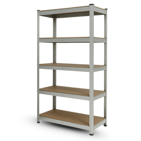 Bezšroubový regál 180x80x40 - pozinkovaný - 5 polic