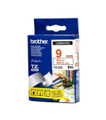 Brother - TZe-222, bílá / červená (9mm, laminovaná)