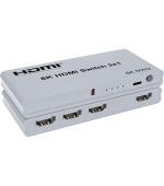 PremiumCord 8K@60Hz, 4K@144Hz HDMI switch 3:1 s dálkovým ovladačem