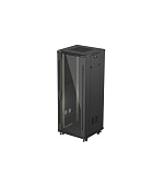 LANBERG 19" VOLNĚ STOJÍCÍ RACKOVÁ SKŘÍŇ 32U/600X600 (FLAT PACK) S PROSKLENÝMI DVEŘMI ČERNÁ