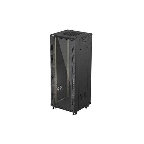 LANBERG 19" VOLNĚ STOJÍCÍ RACKOVÁ SKŘÍŇ 32U/600X600 (FLAT PACK) S PROSKLENÝMI DVEŘMI ČERNÁ