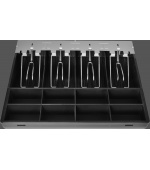 Samostatný plastový pořadač 4/8, kovové držáky bankovek