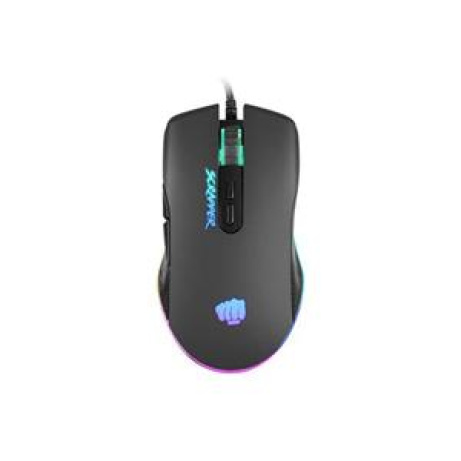Fury Herní myš Scrapper, herní, 6400DPI, USB, optická, drátová, RGB, 7 tlačítek, kabel délka 1,6m, černá