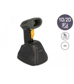 Delock Čtečka čárových kódů 2,4 GHz, 1D a 2D, s nabíjecí stanicí