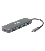 D-Link 6-in-1 USB-C Hub with HDMI/Card Reader/Power Delivery