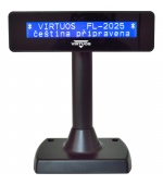 LCD zákaznický displej Virtuos FL-2025MB 2x20, USB, černý