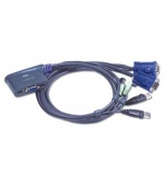 Aten 2-port KVM USB mini, 1,8 m kabely audio,