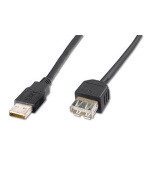 Digitus USB kabel prodlužovací A-A, 1.8m, černý