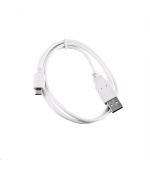 Kabel C-TECH USB 2.0 AM/Micro, 1m, bílý