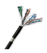 DATACOM S/FTP drát CAT7 PE,Fca 100m, plášť černý OUTDOOR