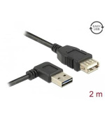 Delock Prodlužovací kabel EASY-USB 2.0 Typ-A samec pravoúhlý levý / pravý > USB 2.0 Typ-A samice 2 m