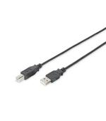 Digitus USB 2.0 connection cable, type A - B M/M, 5.0m, USB 2.0 conform, bl