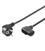 PremiumCord napájecí kabel 240V, délka 5m CEE7 pravoúhlý/IEC C13 pravoúhlý