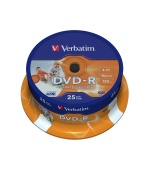 VERBATIM DVD-R(25-Pack)Spindl/Printable/16x/4.7GB