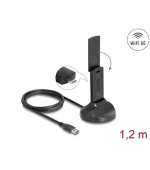 Delock Dvoupásmový Wi-Fi 6E WLAN USB adaptér AX5400 (2 x 2402 + 574 Mbps)