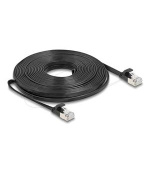 Delock Plochý patch kabel RJ45 zástrčka na zástrčku Cat.6A U/FTP 10 m, černý