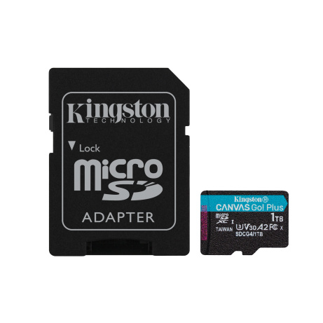 Kingston Canvas Go Plus A2/Micro SDXC/1TB/UHS-I U3 / Class 10/+ Adaptér