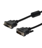 Digitus Prodlužovací kabel DVI, DVI (24 + 1), 2x ferit M / F, 2,0 m, DVI-D Dual Link, bl