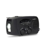 Nedis RDFMCR2000BK - Nouzové Radio | AM / FM | Funkce powerbanky | Napájení Accu / Napájení USB / Ruční klika | Černá
