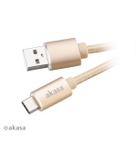 AKASA - USB 2.0 typ C na typ A kabel - 1 m