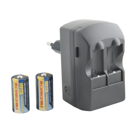 AVACOM nabíjecí dvoukanálová souprava ACFRB pro nabíjení baterií RCR2, RCR123 + 2 ks RCR123