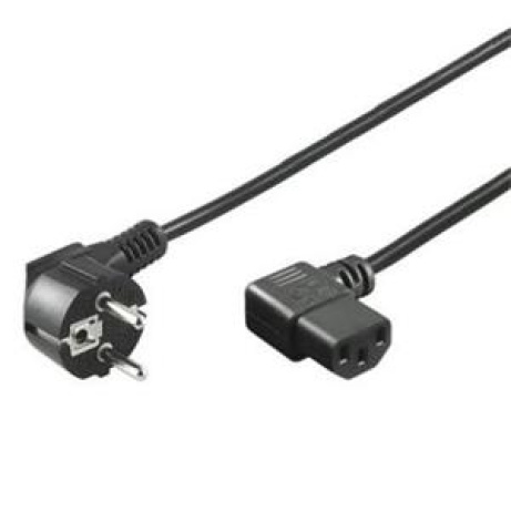 PremiumCord napájecí kabel 240V, délka 2m CEE7 pravoúhlý/IEC C13 pravoúhlý