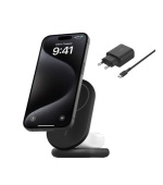 Belkin BOOST CHARGE™ Qi2 15W 2v1 Magnetický nabíjecí stojan, skládací, černá
