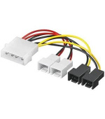 PremiumCord Kabel napájecí FAN 5,25"-2x 12V, 2x 5V TX 3pin