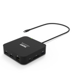 PORT CONNECT USB-C Dokovací stanice 10v1, 2x4K Display Port, 5x USB-A, USB-C 85W PD, Ethernet, SD