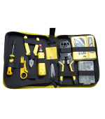 W-Star Sada nářadí pro síťaře WS5008, 10 kusů, tester RJ45, narážeč, kleště RJ45 RJ11,12