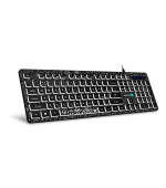 CONNECT IT DOODLE kancelářská drátová bíle podsvícená USB klávesnice, CZ + SK verze, černá