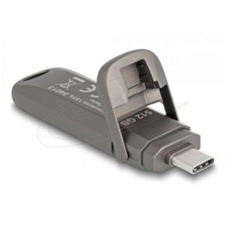 Delock Flash disk USB 20 Gbps USB-C™, 512 GB, rychlost čtení: 1980 MB/s - kovový kryt