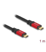Delock USB 5 Gbps kabel USB Type-C™ samec na samec PD 3.0 100 W E-Marker 1 m červený kovový