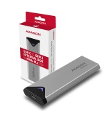 AXAGON EEM2-UG2, USB-C 10Gbps - M.2 NVMe SSD ARROW box, stříbrný