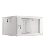 LANBERG 19" RACKOVÁ SKŘÍŇ PRO MONTÁŽ NA STĚNU 6U/600X600 (FLAT PACK) S PROSKLENÝMI DVEŘMI ŠEDÁ V2