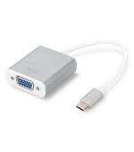 DIGITUS USB Typ C 1080p VGA Adaptér, hliníkové šasi, 20 cm kabel, Chipset: VL100+IT6513