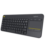 Logitech klávesnice Wireless Keyboard K400 Plus, CZ/SK, unifying přijímač, černá