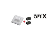 OPTIX UTP zásuvka OPTIX cat6, 2 keystony pod omítku, černý