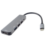 PremiumCord USB-C na HDMI + USB3.0 + 2x USB2.0 + PD(power delivery) adaptér