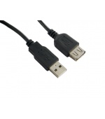 4World Kabel USB 2.0 AM-AF 0.75m Black