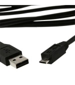 USB Kabel A Male/Micro B Male 2.0 Black HQ 1,8m